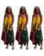Women's Tricolor Fashion Printed Jumpsuit
