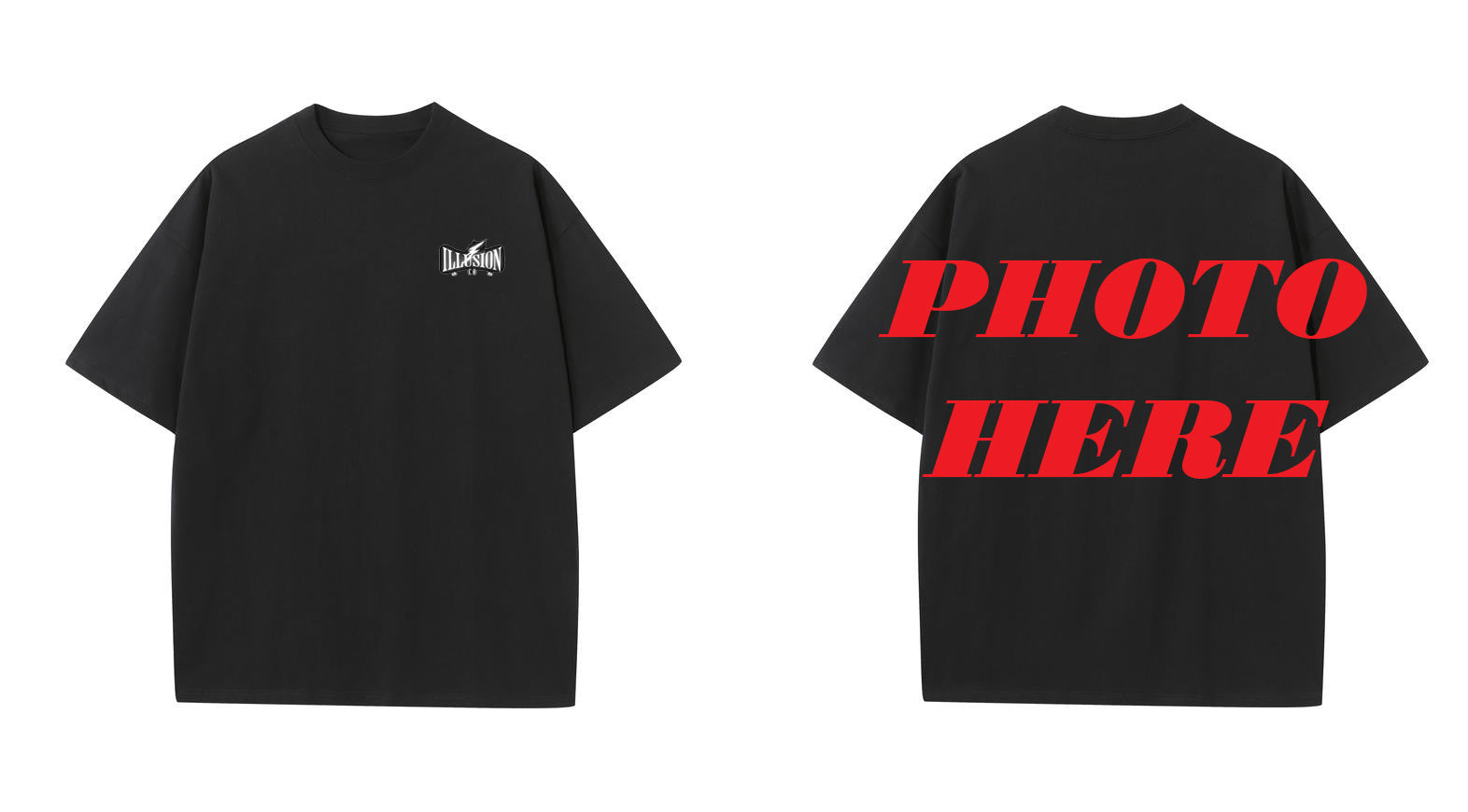 Custom Back With ILLUSION CO Front Logo T-shirt
