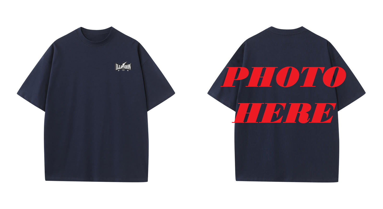 Custom Back With ILLUSION CO Front Logo T-shirt Secondary image