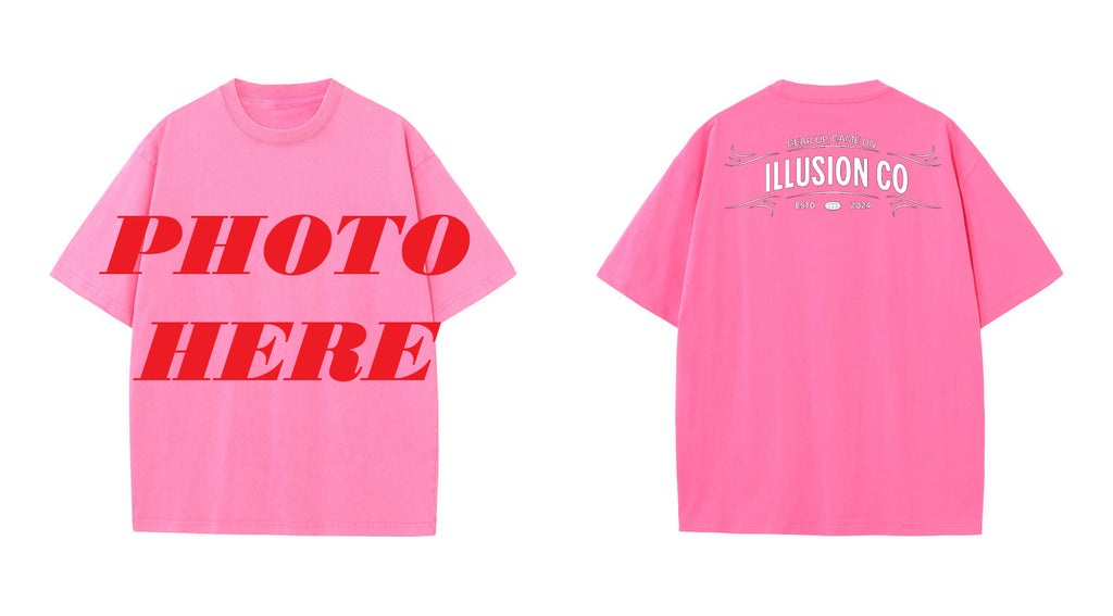 Custom Front With ILLUSION CO Back Logo T-shirt