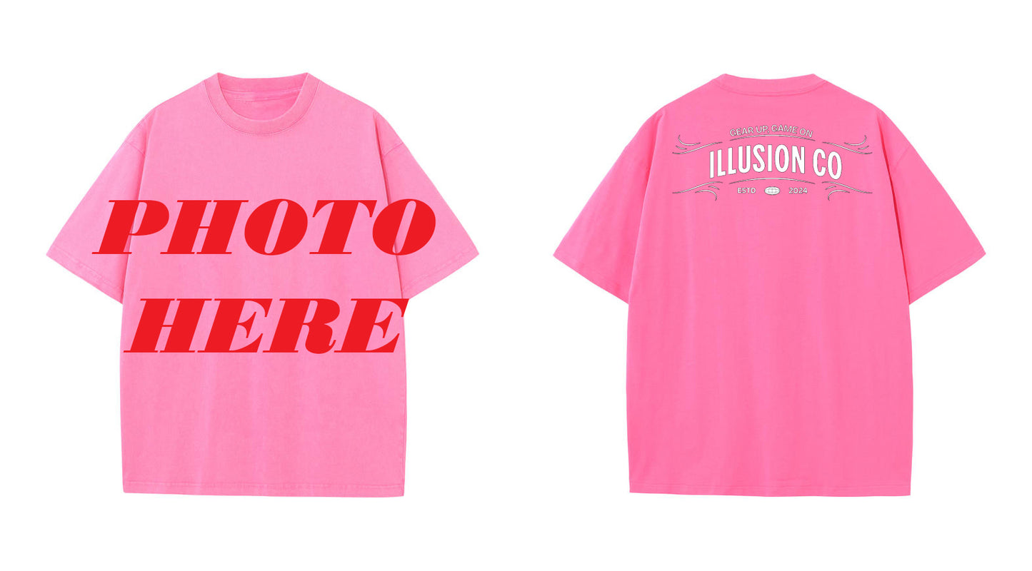 Custom Front With ILLUSION CO Back Logo T-shirt