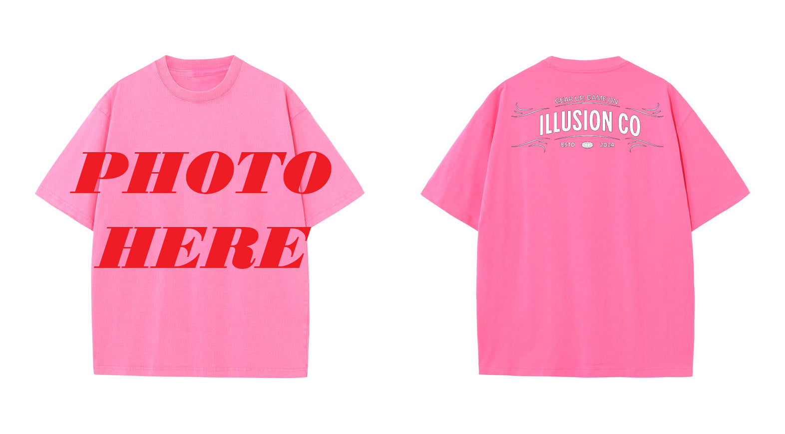 Custom Front With ILLUSION CO Back Logo T-shirt