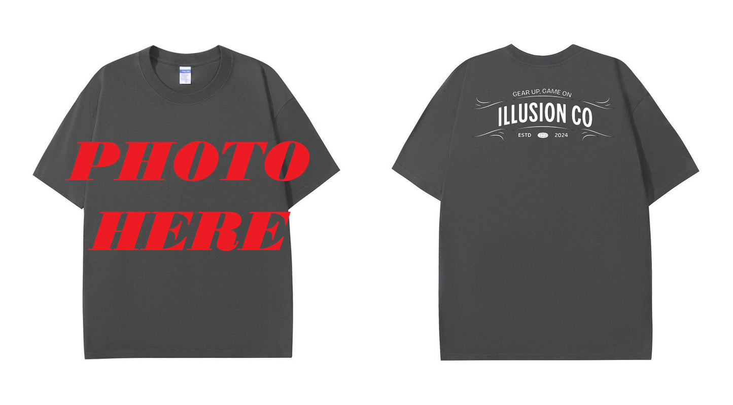 Custom Front With ILLUSION CO Back Logo T-shirt