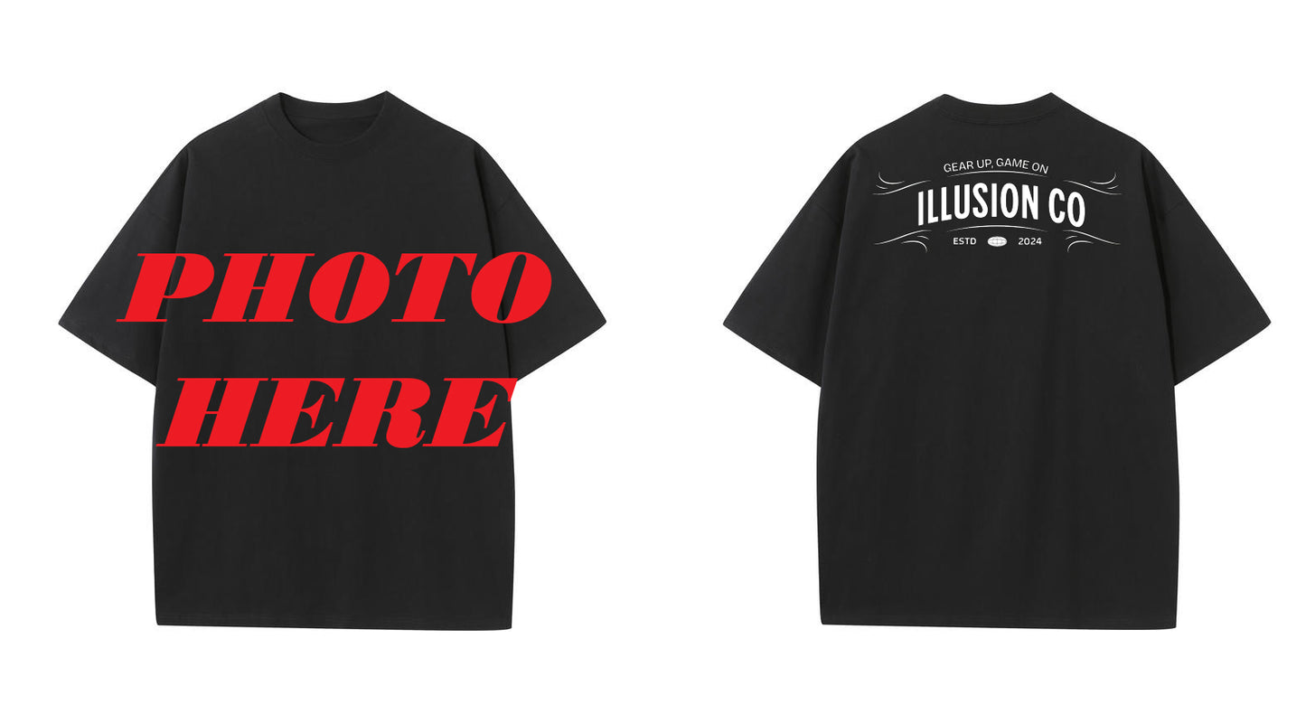 Custom Front With ILLUSION CO Back Logo T-shirt
