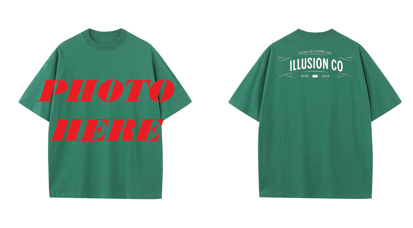 Custom Front With ILLUSION CO Back Logo T-shirt