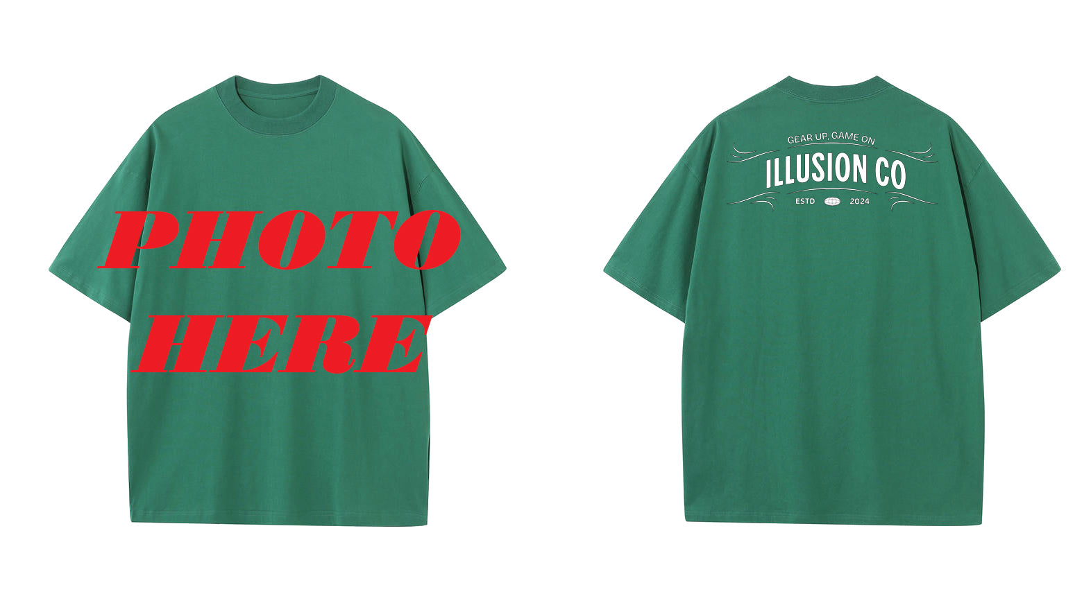 Custom Front With ILLUSION CO Back Logo T-shirt