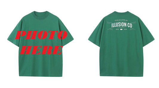 Custom Front With ILLUSION CO Back Logo T-shirt