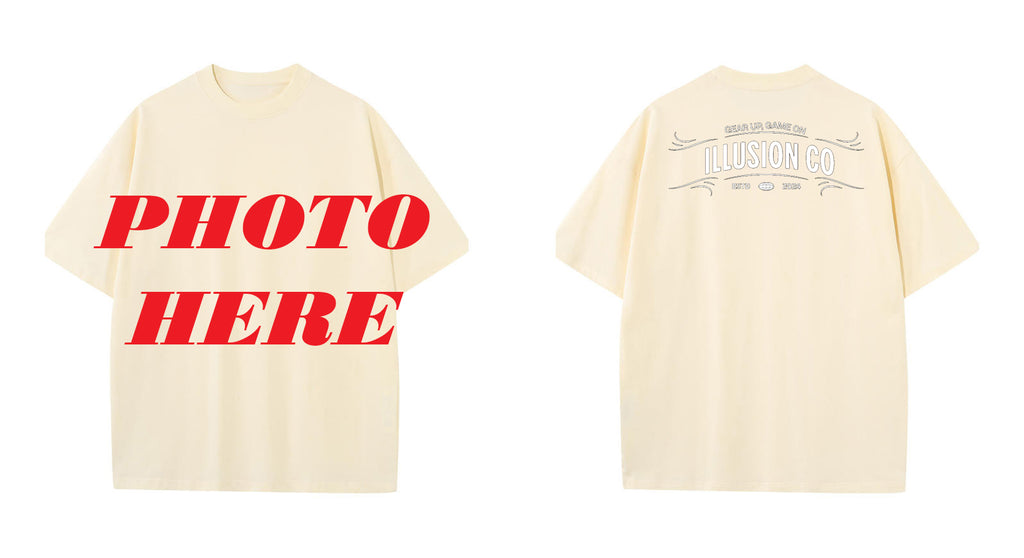Custom Front With ILLUSION CO Back Logo T-shirt
