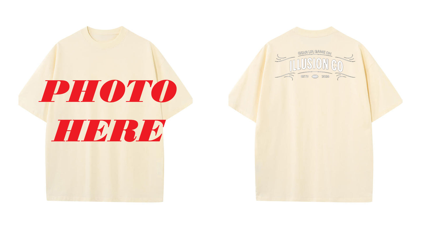 Custom Front With ILLUSION CO Back Logo T-shirt