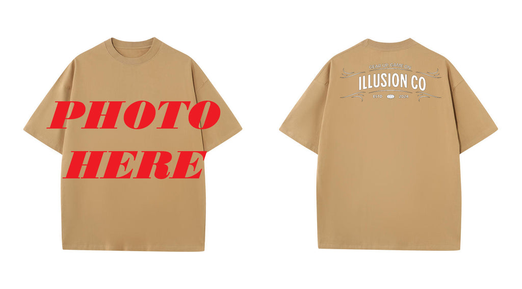 Custom Front With ILLUSION CO Back Logo T-shirt
