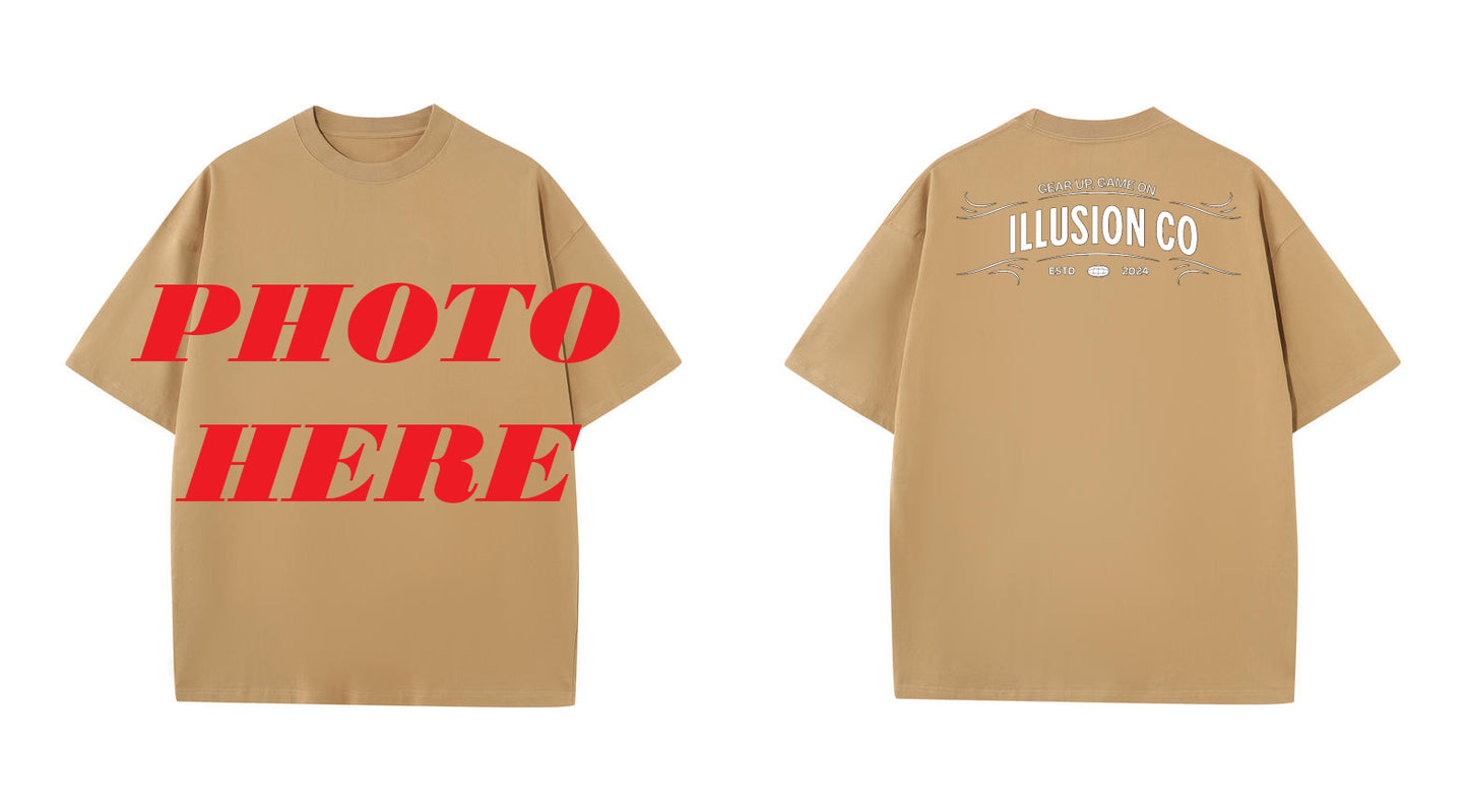 Custom Front With ILLUSION CO Back Logo T-shirt