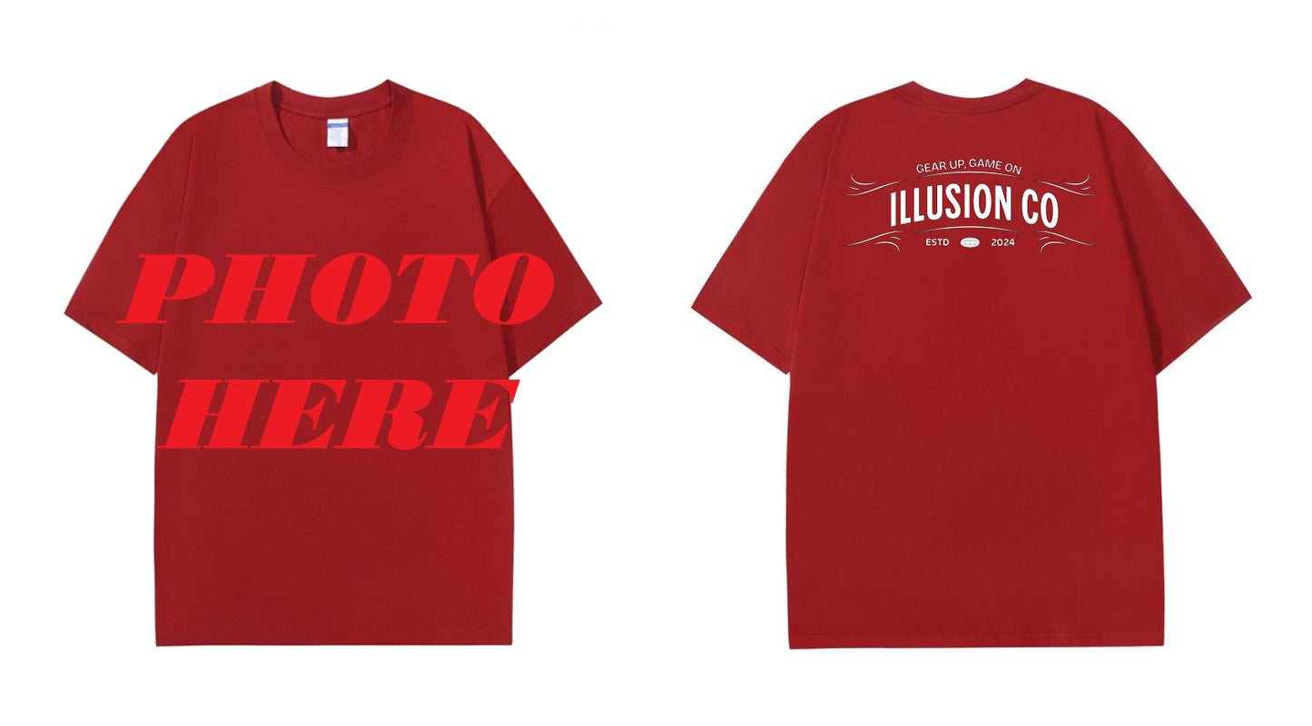 Custom Front With ILLUSION CO Back Logo T-shirt