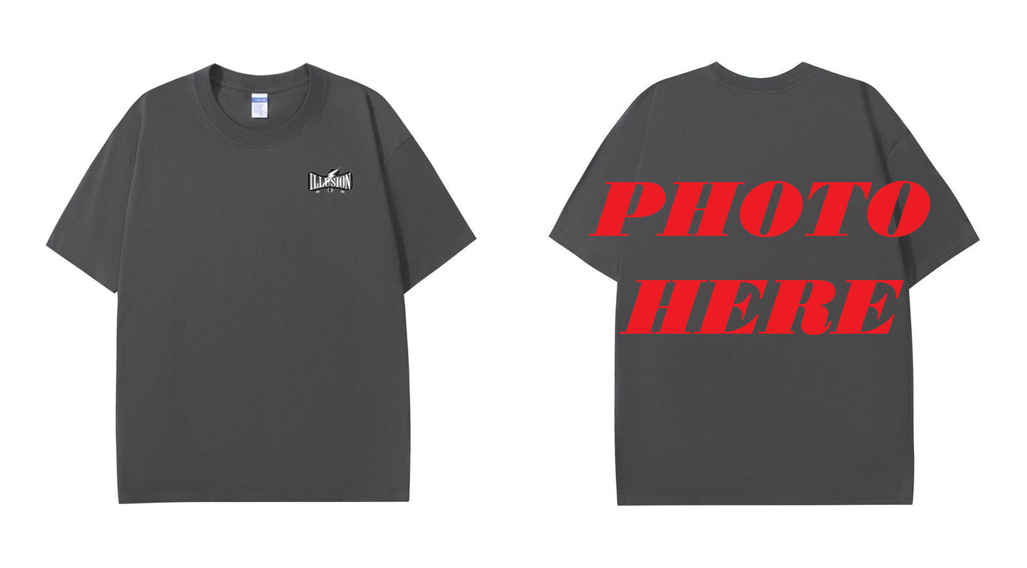 Custom Back With ILLUSION CO Classic Front Logo T-shirt