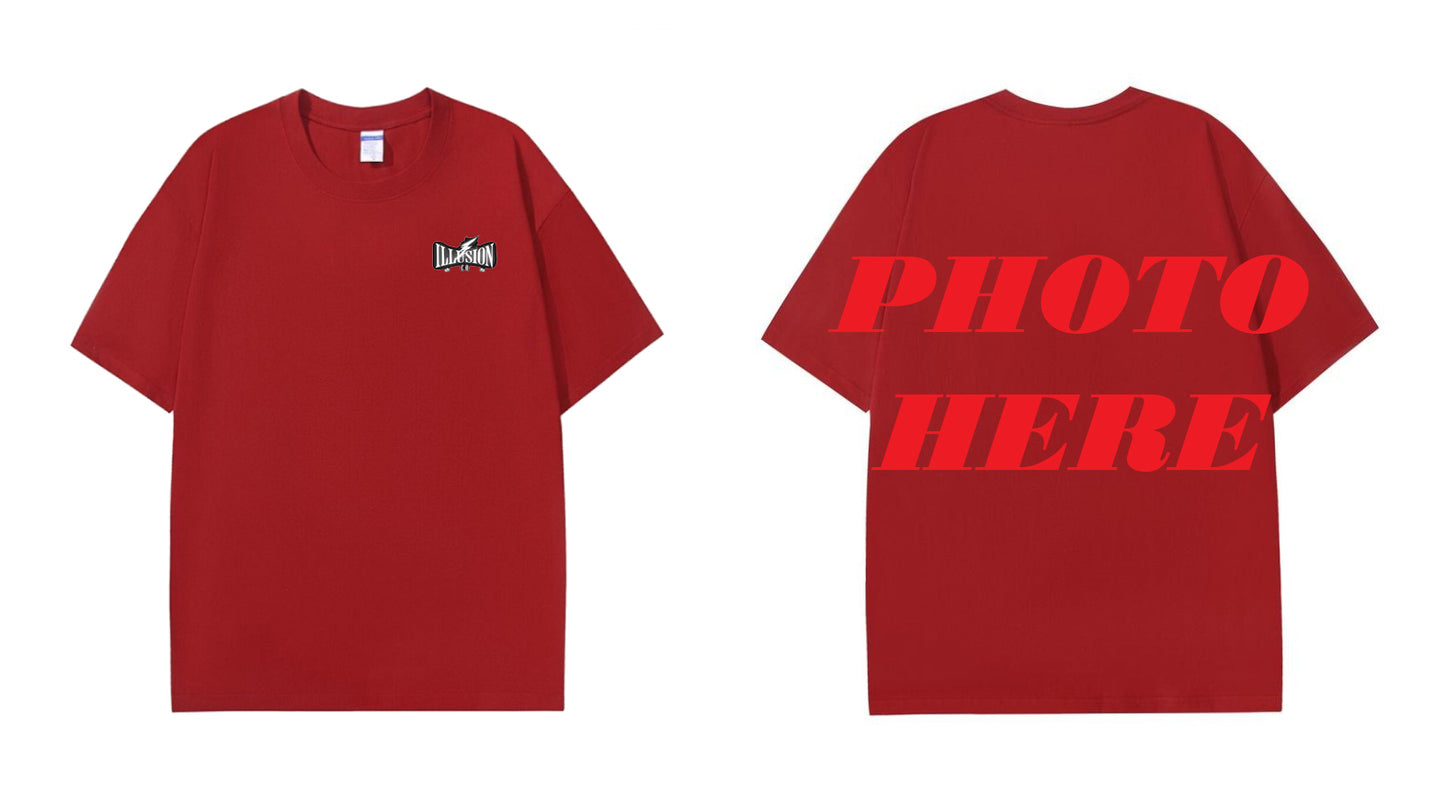 Custom Back With ILLUSION CO Classic Front Logo T-shirt