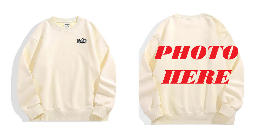 Custom Back ILLUSION CO Logo Crewneck Sweatshirt