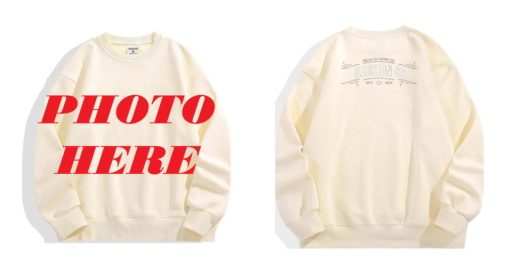 Custom Front ILLUSION CO Back Logo Crewneck Sweatshirt
