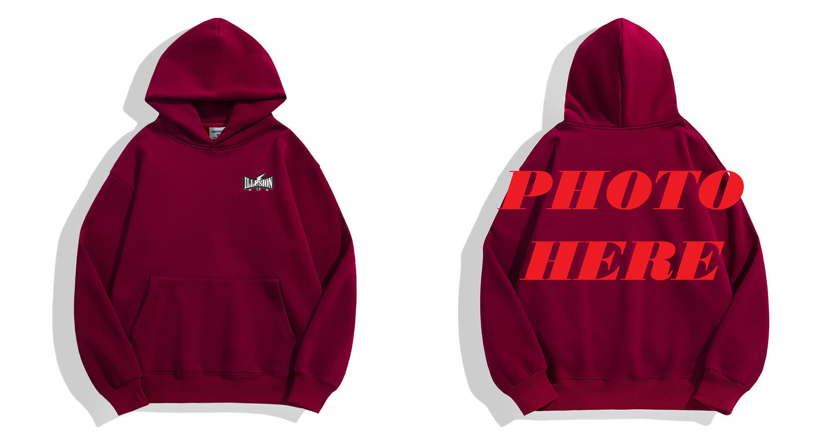 Custom Back ILLUSION CO Front Logo Hoodie Main image