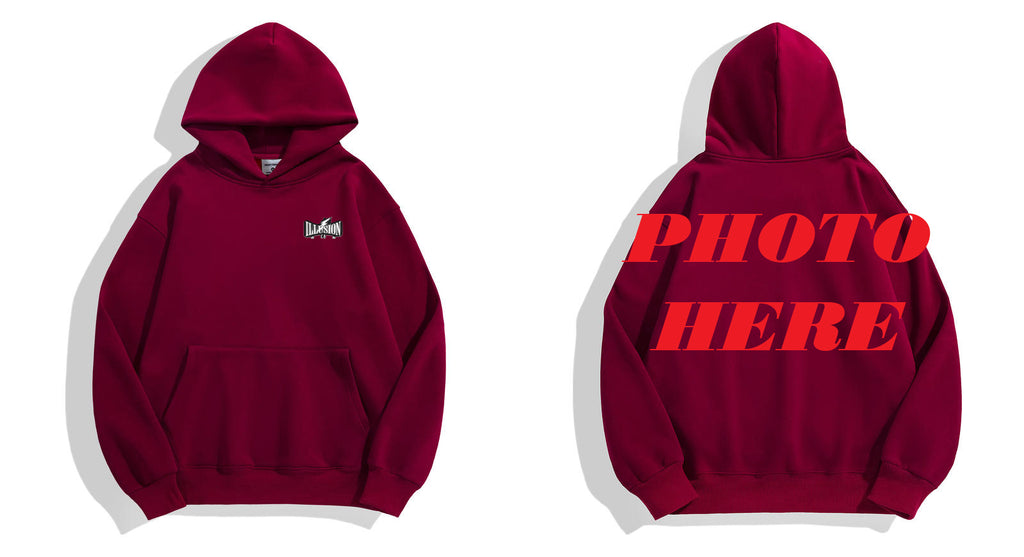 Custom Back ILLUSION CO Front Logo Hoodie
