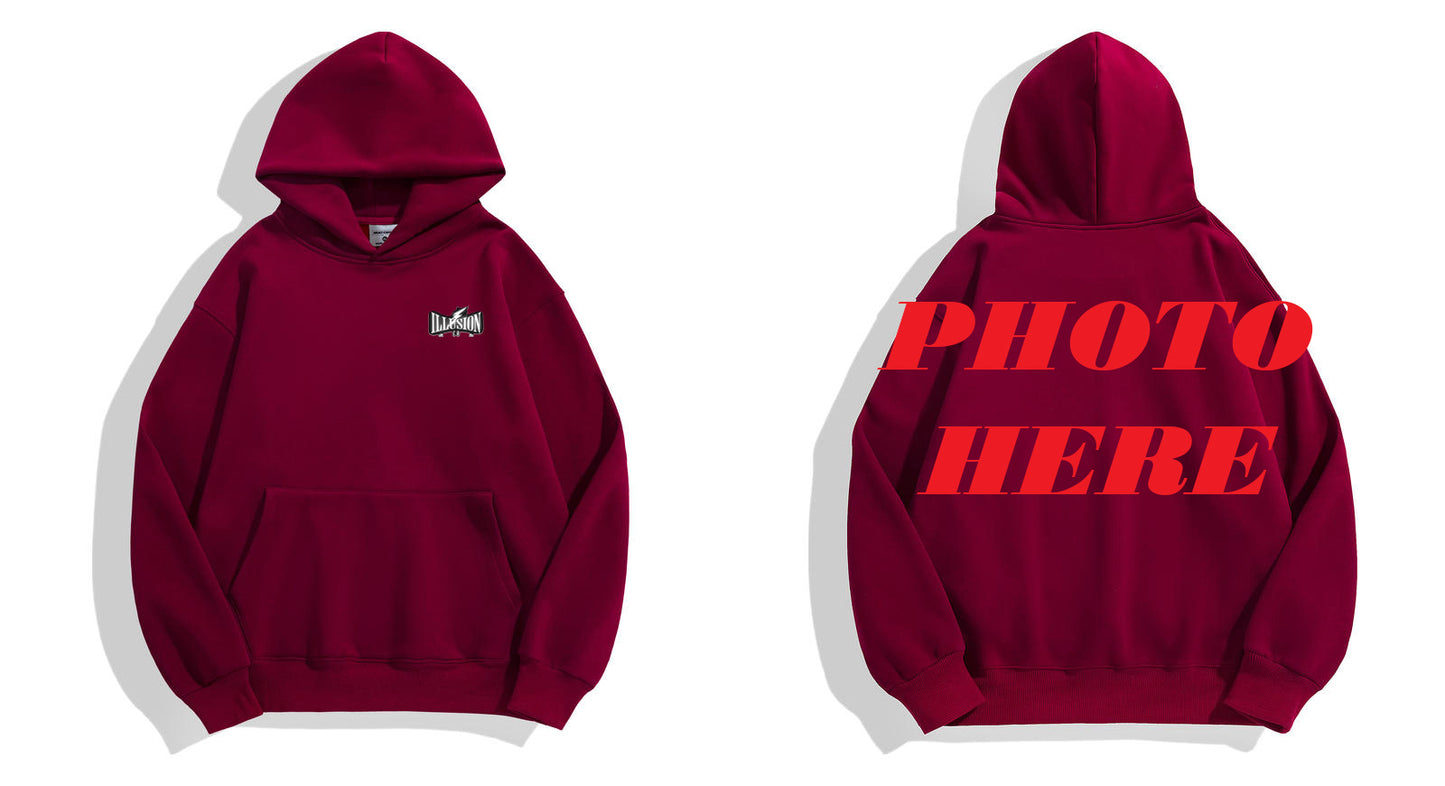 Custom Back ILLUSION CO Front Logo Hoodie