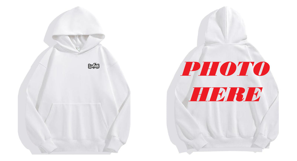 Custom Back ILLUSION CO Front Logo Hoodie