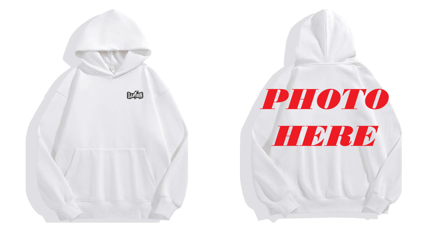 Custom Back ILLUSION CO Front Logo Hoodie