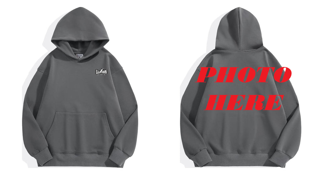 Custom Back ILLUSION CO Front Logo Hoodie