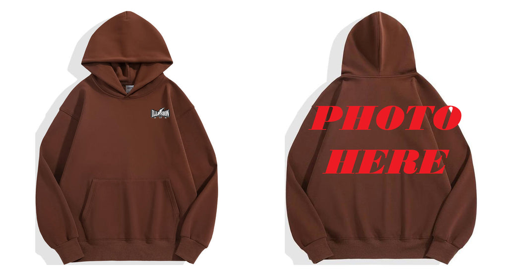 Custom Back ILLUSION CO Front Logo Hoodie