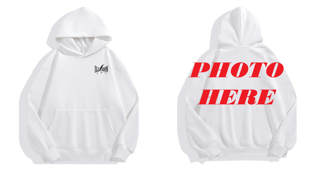 Custom Back ILLUSION CO Front Classic Logo Hoodie