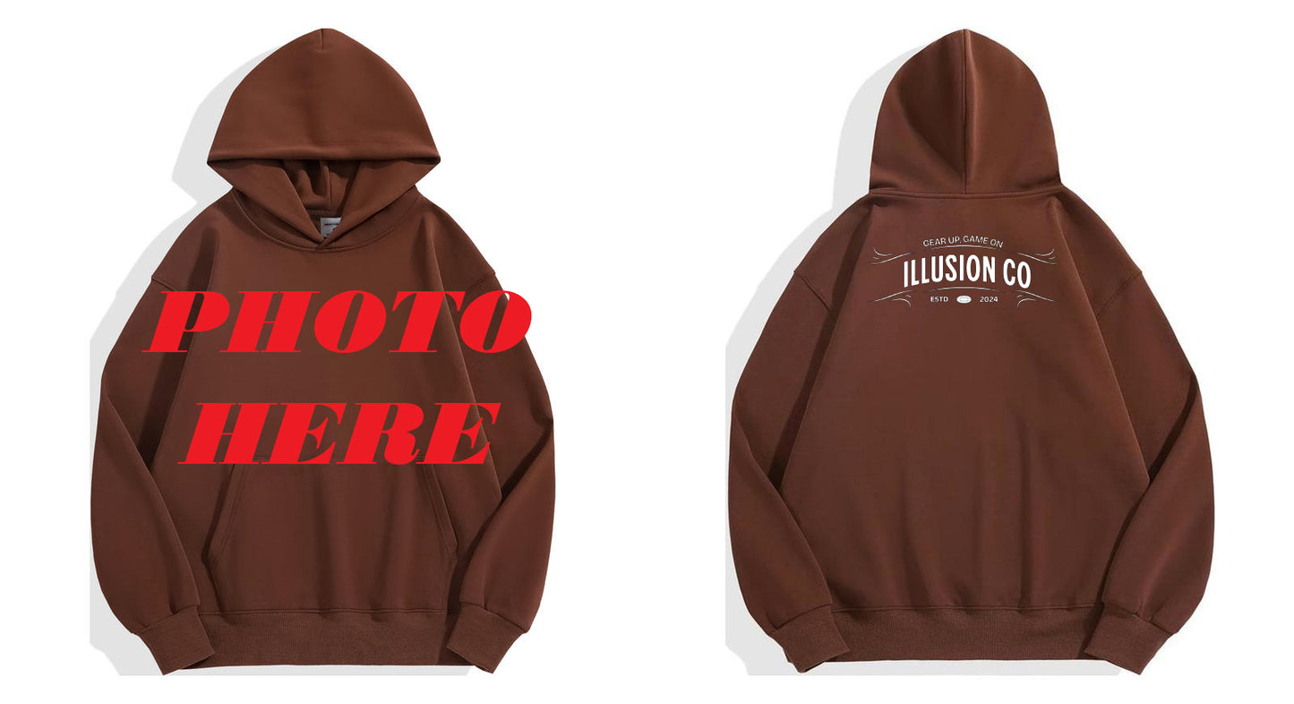 Custom Front ILLUSION CO Back Logo Hoodie