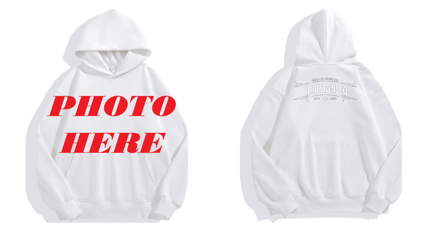 Custom Front ILLUSION CO Back Logo Hoodie
