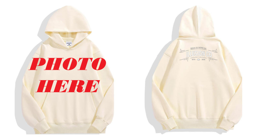 Custom Front ILLUSION CO Back Logo Hoodie