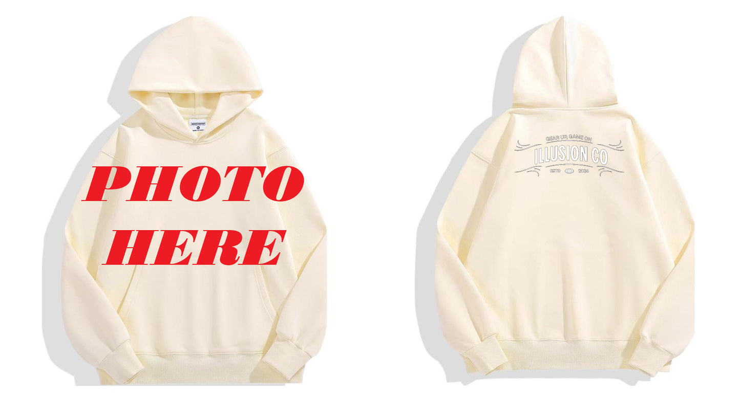 Custom Front ILLUSION CO Back Logo Hoodie