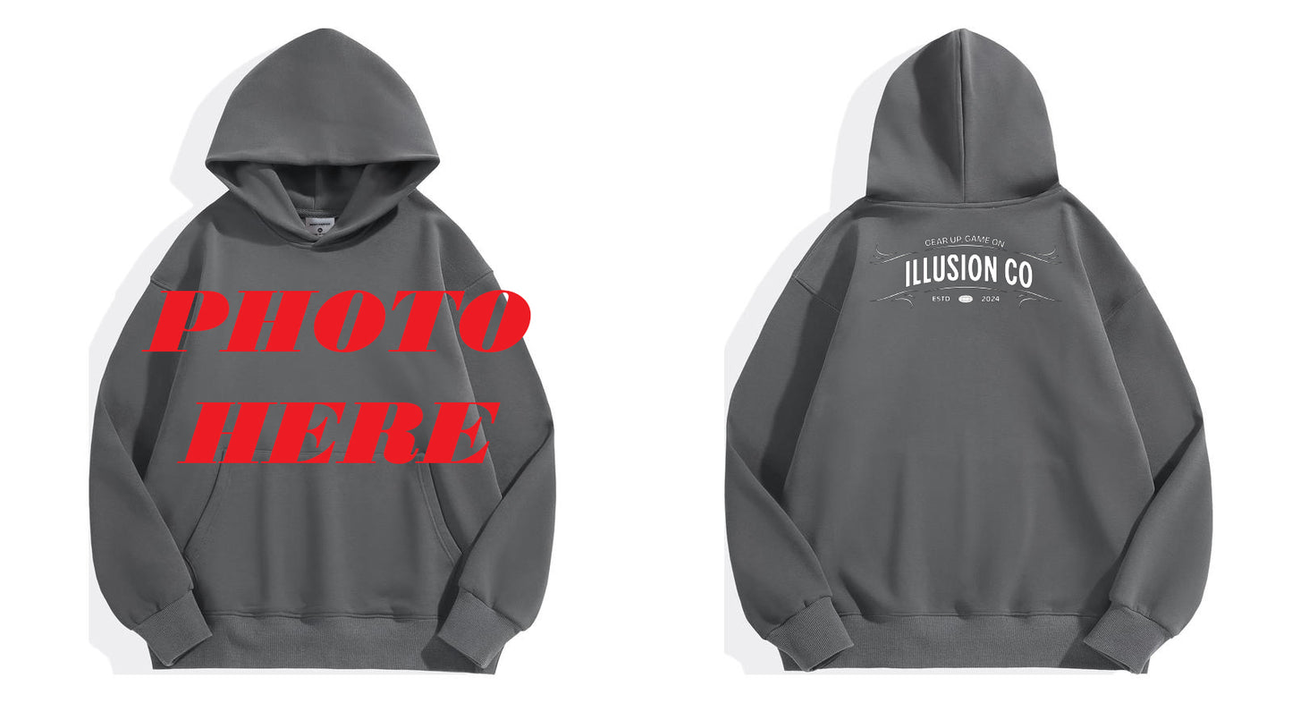 Custom Front ILLUSION CO Back Logo Hoodie