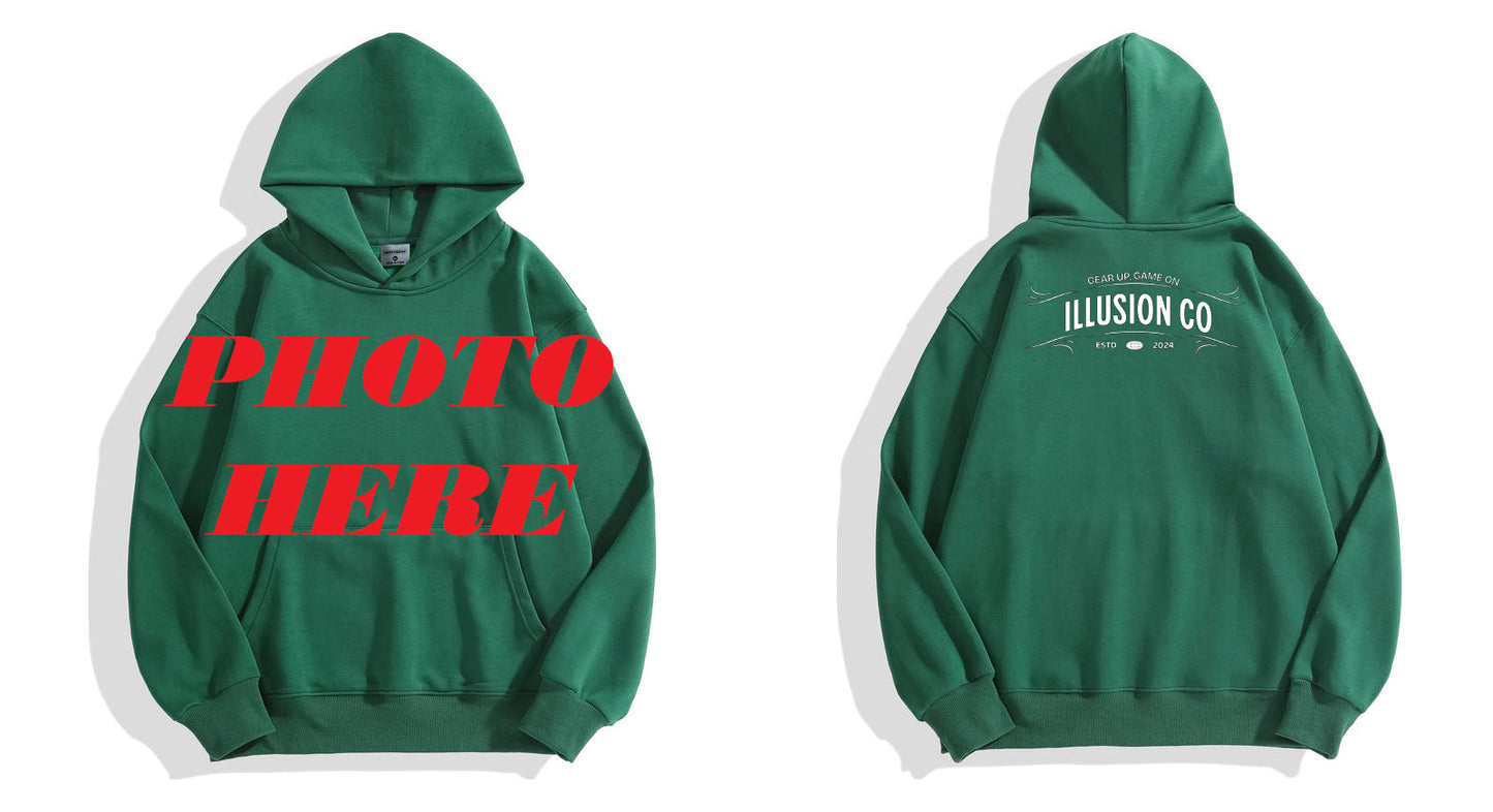 Custom Front ILLUSION CO Back Logo Hoodie