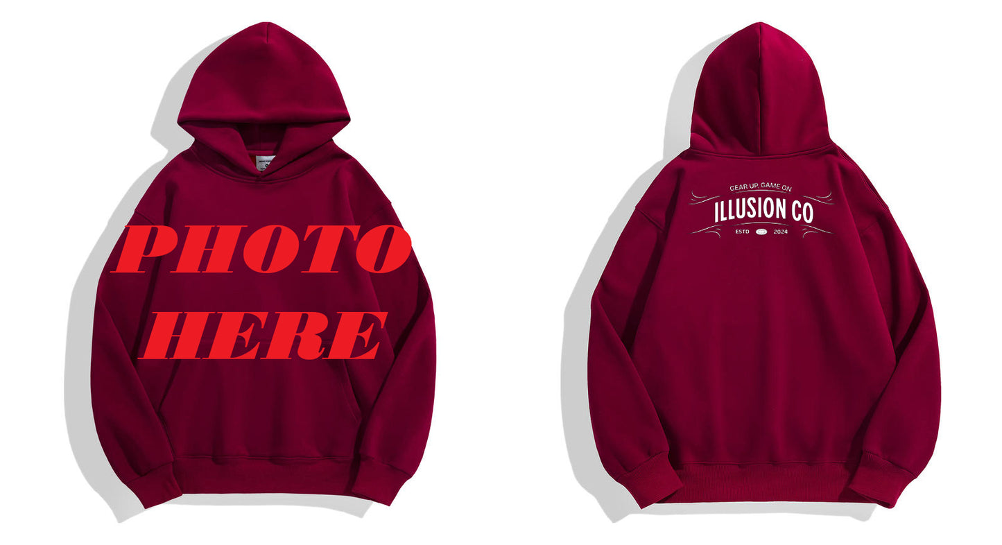Custom Front ILLUSION CO Back Logo Hoodie