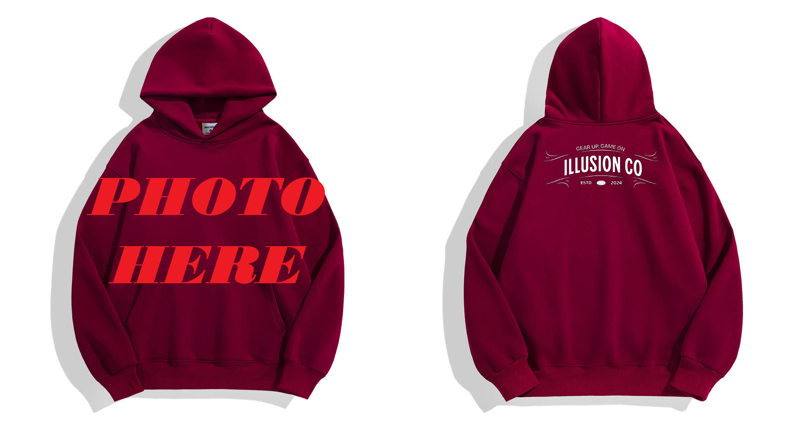 Custom Front ILLUSION CO Back Logo Hoodie
