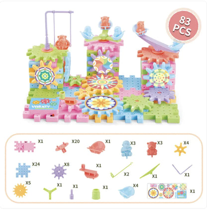 Children's Electric Spinning Building Blocks Toy