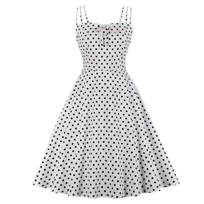 Women's Slim Fit Polka Dot Cami Dress