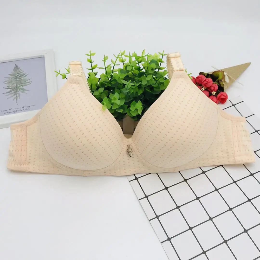 6 Pieces Large Cotton Moms Steel Rimless Bra