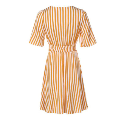 Women's Striped Patchwork Dress