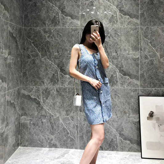 Women's Pearl Strap Dress With Tassels