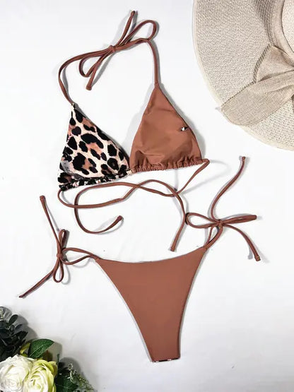 Women's Ellolace Leopard 2 Piece Bikini Set