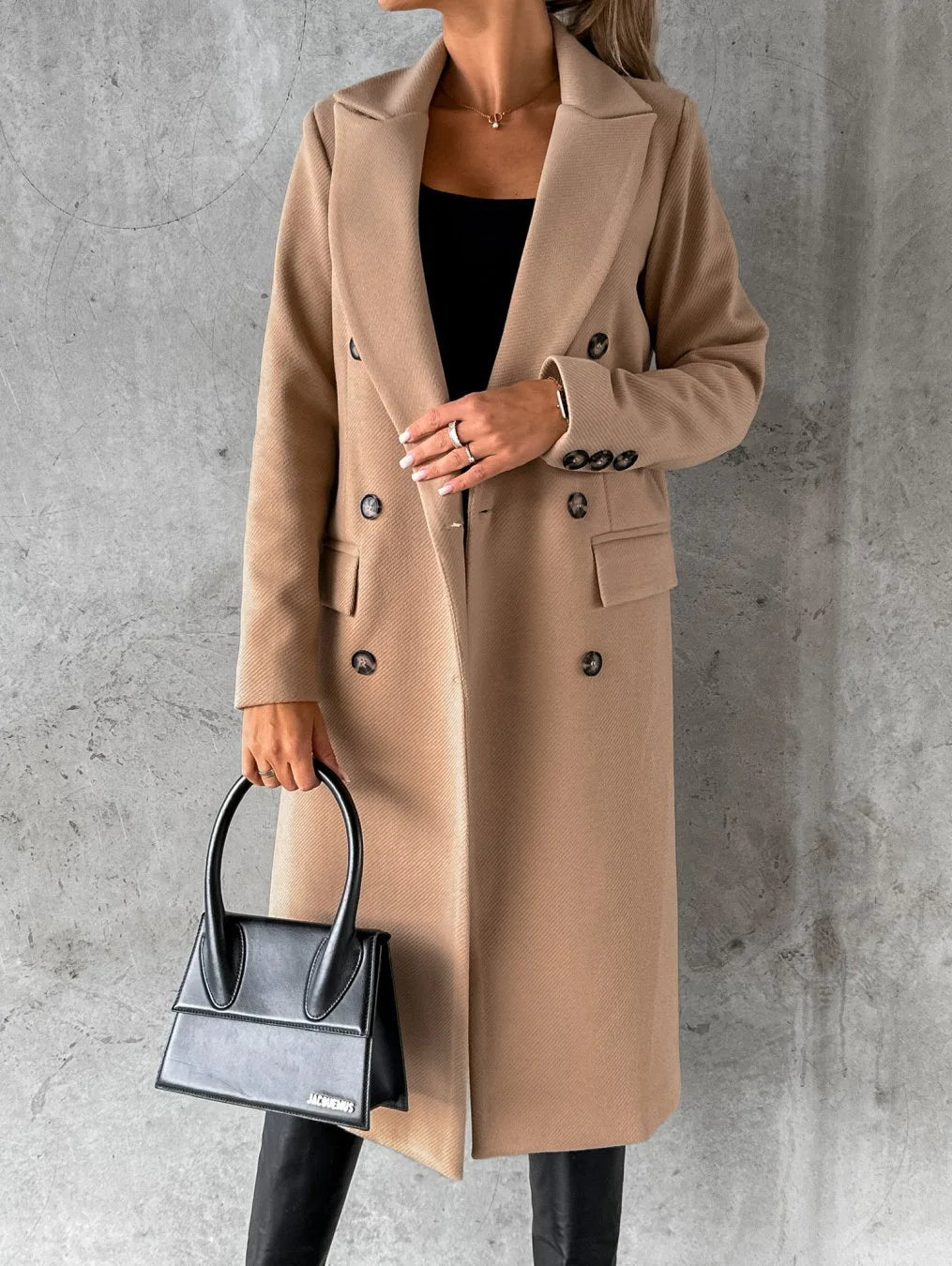 Double-Breasted Long Coat Main image