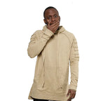 Men's Long Hoodie, Hip Hop Hoodie, Outerwear Sweatshirt