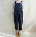 Women's Cotton Linen Overall Jumpsuit