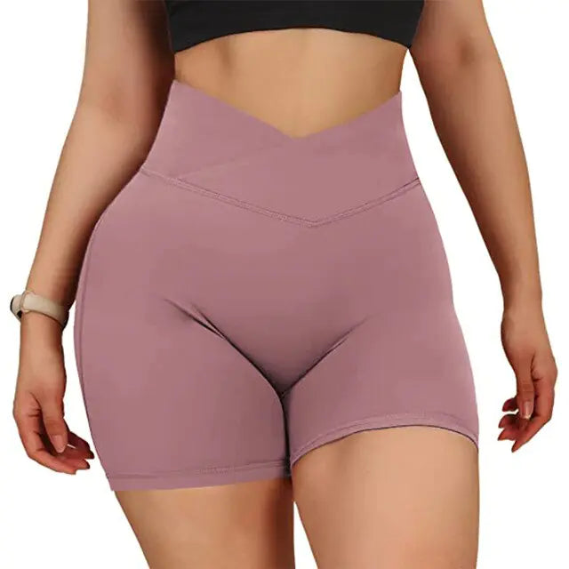 Women's High Waist Workout Seamless Fitness Yoga Shorts