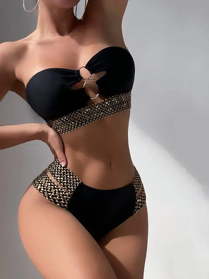 Women's Strapless Bikini Bandeau Swimwear