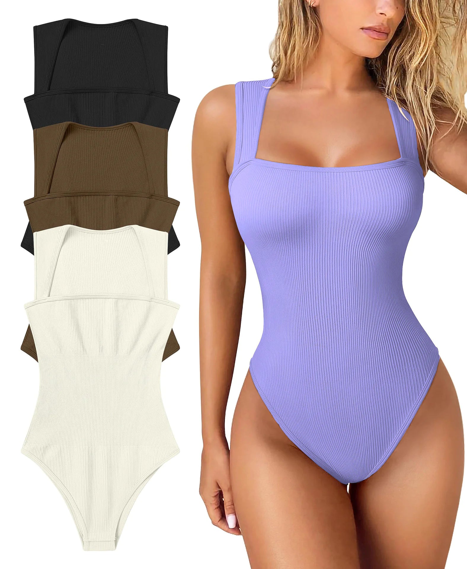 Women's Square Neck Sleeveless Jumpsuit