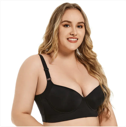 Large Size Seamless Steel Ring Push Up Bra