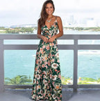 Women's High Slit Sleeveless V Neck Maxi Dress